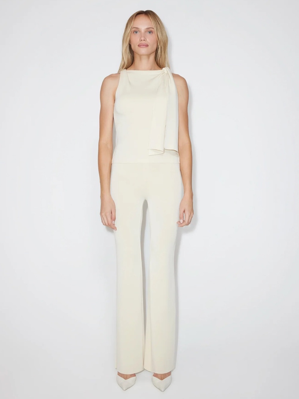 Khy Sueded Stretch Knotted Top & Low Rise Pant set